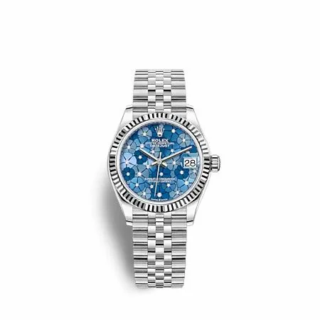 Rolex Datejust 31 Stainless Steel Fluted / Jubilee / Blue - Floral 278274-0036