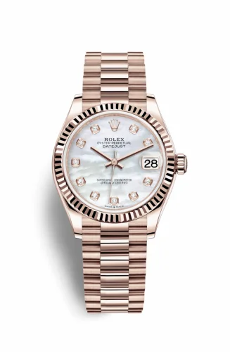 Rolex Datejust 31 Rose Gold / Fluted / MOP / President 278275-0009