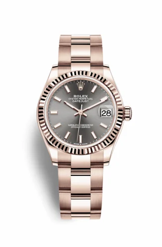 Rolex Datejust 31 Rose Gold / Fluted / Grey / Oyster 278275-0026