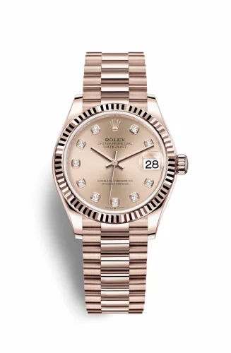 Rolex Datejust 31 Rose Gold / Fluted / Rose - Diamond / President 278275-0031