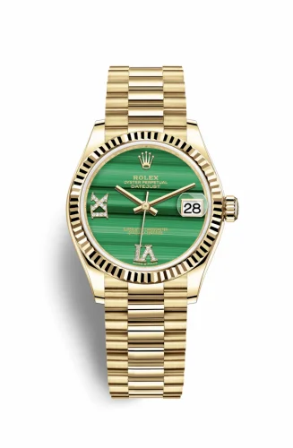 Rolex Datejust 31 Yellow Gold / Fluted / Malachite / President 278278-0004