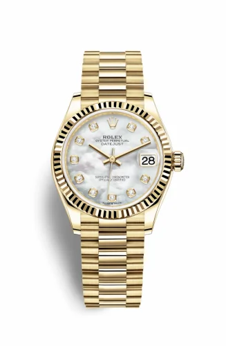 Rolex Datejust 31 Yellow Gold / Fluted / MOP / President 278278-0010
