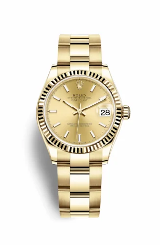 Rolex Datejust 31 Yellow Gold / Fluted / Champagne / Oyster 278278-0039