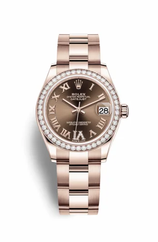 Rolex Datejust 31 Rose Gold / Diamond / Chocolate - Roman / Oyster 278285rbr-0015