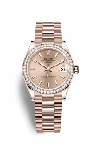 Rolex Datejust 31 Rose Gold / Diamond / Rose / President 278285rbr-0018