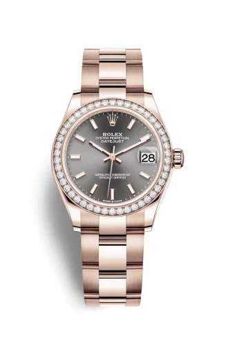 Rolex Datejust 31 Rose Gold / Diamond / Grey / Oyster 278285rbr-0020
