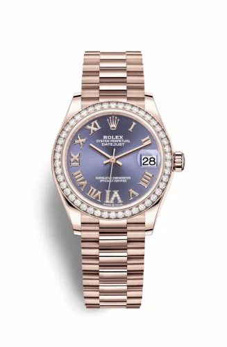 Rolex Datejust 31 Rose Gold / Diamond / Aubergine - Roman / President 278285rbr-0023