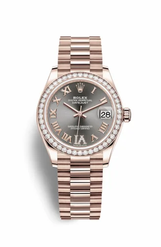 Rolex Datejust 31 Rose Gold / Diamond / Grey - Roman / President 278285rbr-0027