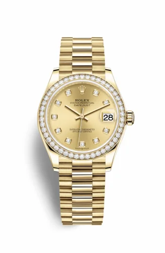 Rolex Datejust 31 Yellow Gold / Diamond / Champagne - Diamond / President 278288rbr-0005