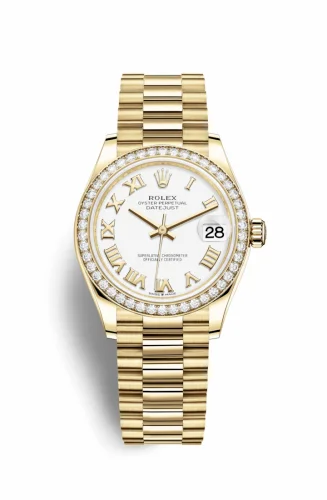 Rolex Datejust 31 Yellow Gold - Diamond / White - Roman / President 278288rbr-0009