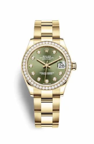 Rolex Datejust 31 Yellow Gold / Diamond / Olive - Diamond / Oyster 278288rbr-0014