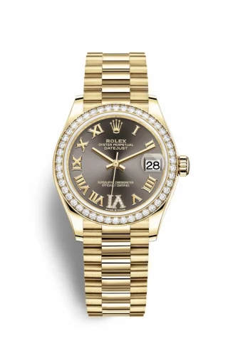 Rolex Datejust 31 Yellow Gold / Diamond / Grey - Roman / President 278288rbr-0026