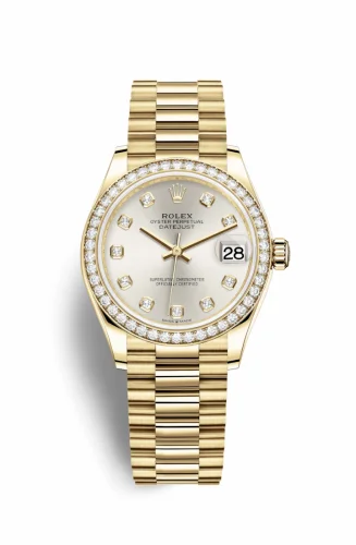 Rolex Datejust 31 Yellow Gold / Diamond / Silver - Diamond / President 278288rbr-0028