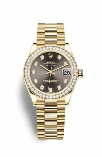 Rolex Datejust 31 Yellow Gold / Diamond / Grey - Diamond / President 278288rbr-0030