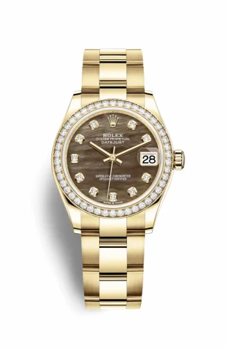 Rolex Datejust 31 Yellow Gold / Diamond / Black MOP / Oyster 278288rbr-0031
