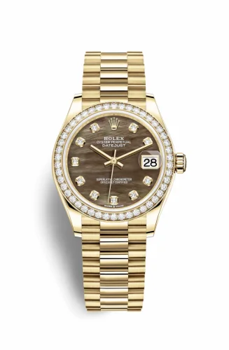Rolex Datejust 31 Yellow Gold / Diamond / Black MOP / President 278288rbr-0032
