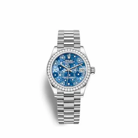 Rolex Datejust 31 White Gold - Diamond / Blue - Floral / President 278289RBR-0025