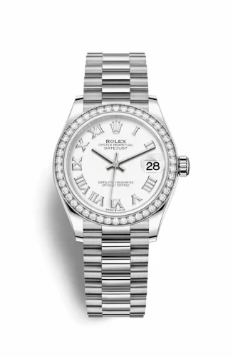 Rolex Datejust 31 White Gold / Diamond / White - Roman / President 278289rbr-0007