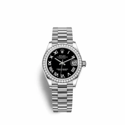 Rolex Datejust 31 White Gold Diamond / Black - Roman 278289rbr-0011