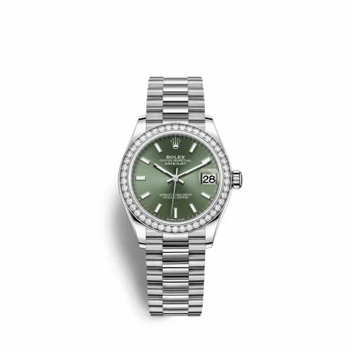 Rolex Datejust 31 White Gold Diamond / Green 278289rbr-0015