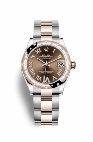 Rolex Datejust 31 Stainless Steel/ Rose Gold / Domed - Diamond / Chocolate - Roman / Oyster 278341rbr-0003