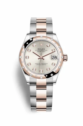 Rolex Datejust 31 Stainless Steel/ Rose Gold / Domed - Diamond / Silver - Diamond / Oyster 278341rbr-0015