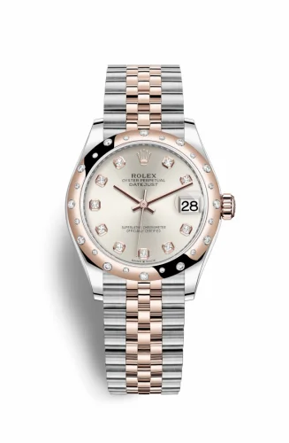 Rolex Datejust 31 Stainless Steel/ Rose Gold / Domed - Diamond / Silver - Diamond / Jubilee 278341rbr-0016