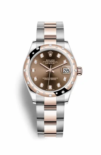 Rolex Datejust 31 Stainless Steel/ Rose Gold / Domed - Diamond / Chocolate - Diamond / Oyster 278341rbr-0027