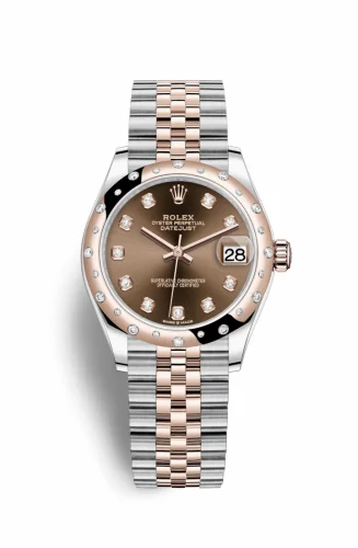 Rolex Datejust 31 Stainless Steel/ Rose Gold / Domed - Diamond / Chocolate - Diamond / Jubilee 278341rbr-0028