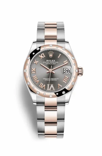 Rolex Datejust 31 Stainless Steel/ Rose Gold / Domed - Diamond / Grey - Roman / Oyster 278341rbr-0029