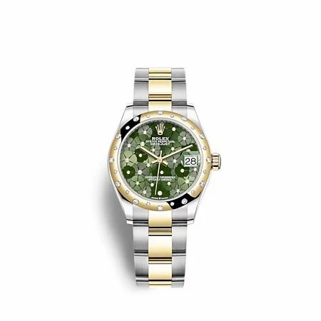Rolex Datejust 31 Stainless Steel / Yellow Gold / Domed - Diamond / Olive - Floral / Oyster 278343RBR-0031