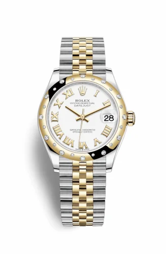 Rolex Datejust 31 Stainless Steel / Yellow Gold / Domed - Diamond / White - Roman / Jubilee 278343rbr-0002