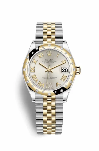 Rolex Datejust 31 Stainless Steel / Yellow Gold / Domed - Diamond / Silver - Roman / Jubilee 278343rbr-0004