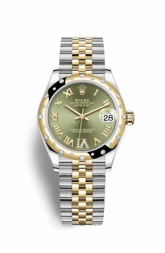 Rolex Datejust 31 Stainless Steel / Yellow Gold / Domed - Diamond / Olive - Roman / Jubilee 278343rbr-0016