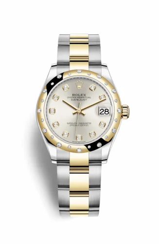 Rolex Datejust 31 Stainless Steel / Yellow Gold / Domed - Diamond / Silver - Diamond / Oyster 278343rbr-0019