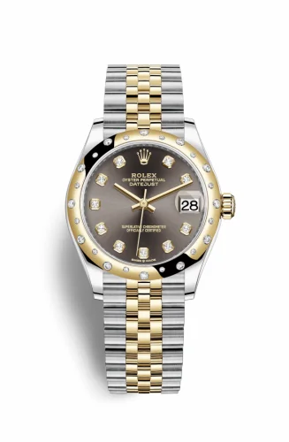 Rolex Datejust 31 Stainless Steel / Yellow Gold / Domed - Diamond / Grey - Diamond / Jubilee 278343rbr-0022