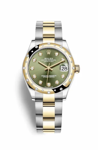 Rolex Datejust 31 Stainless Steel / Yellow Gold / Domed - Diamond / Olive - Diamond / Oyster 278343rbr-0029