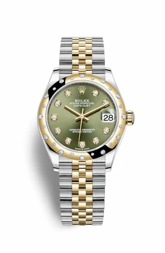 Rolex Datejust 31 Stainless Steel / Yellow Gold / Domed - Diamond / Olive - Diamond / Jubilee 278343rbr-0030