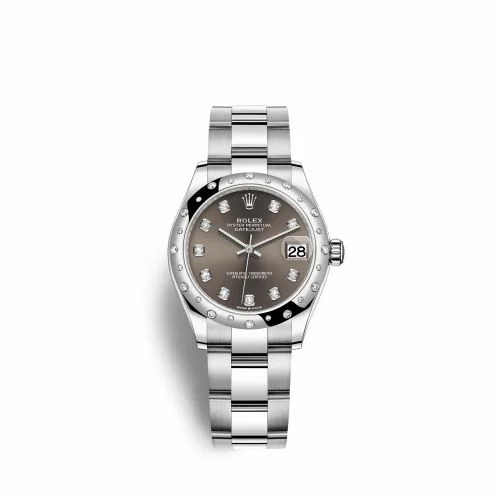Rolex Datejust 31 Stainless Steel Domed Diamond / Oyster / Grey - Diamond 278344RBR-0007