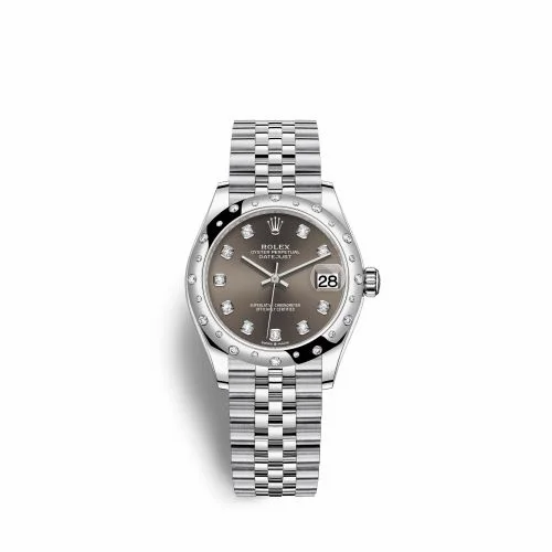 Rolex Datejust 31 Stainless Steel Domed Diamond / Jubilee / Grey - Diamond 278344RBR-0008