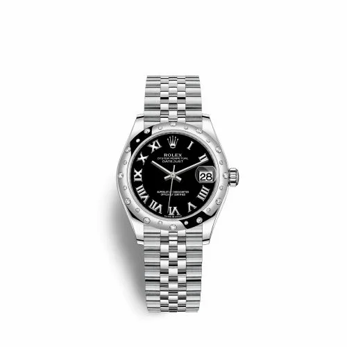Rolex Datejust 31 Stainless Steel Domed Diamond / Jubilee / Black - Roman 278344rbr-0002