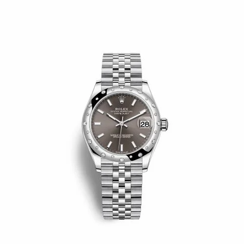 Rolex Datejust 31 Stainless Steel Domed Diamond / Jubilee / Grey 278344rbr-0018