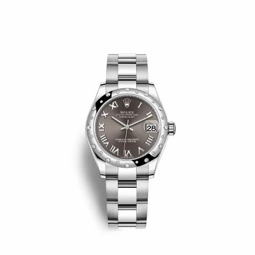 Rolex Datejust 31 Stainless Steel Domed Diamond / Oyster / Grey - Roman 278344rbr-0023
