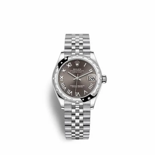 Rolex Datejust 31 Stainless Steel Domed Diamond / Jubilee / Grey - Roman 278344rbr-0024