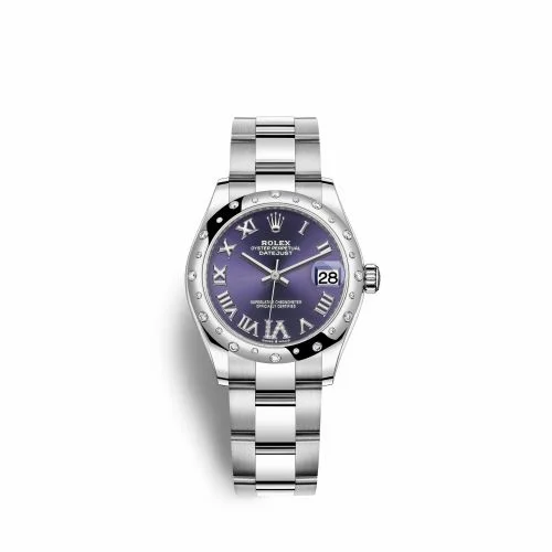 Rolex Datejust 31 Stainless Steel Domed Diamond / Oyster / Aubergine - Roman 278344rbr-0027