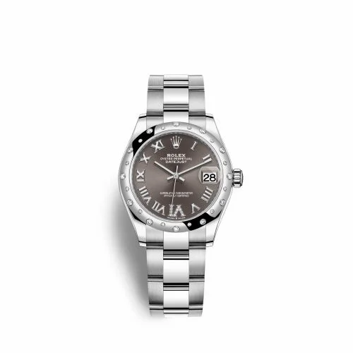 Rolex Datejust 31 Stainless Steel Domed Diamond / Oyster / Grey - Roman 278344rbr-0029