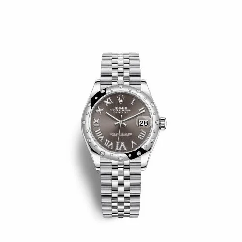 Rolex Datejust 31 Stainless Steel Domed Diamond / Jubilee / Grey - Roman 278344rbr-0030