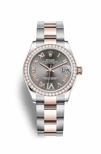 Rolex Datejust 31 Stainless Steel/ Rose Gold / Diamond / Grey - Roman / Oyster 278381rbr-0029