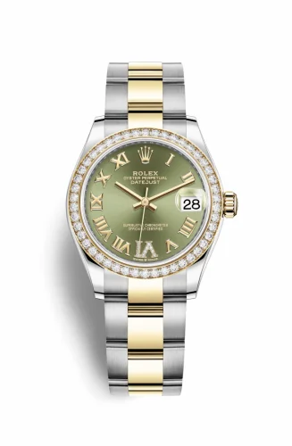 Rolex Datejust 31 Stainless Steel / Yellow Gold / Diamond / Olive - Roman / Oyster 278383rbr-0015