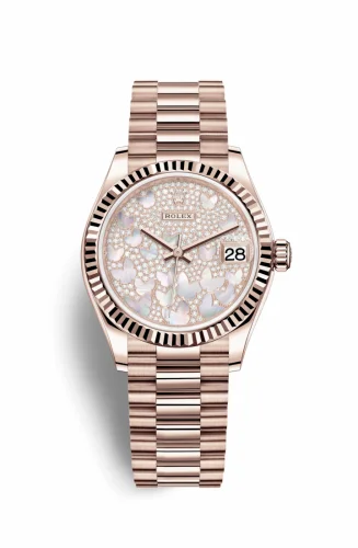 Rolex Datejust 31 Rose Gold / Fluted / Butterfly / President 78275-0021